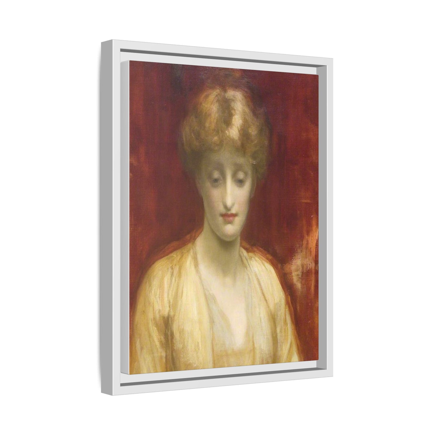 Mrs Williams by Lord Frederic Leighton Framed Matte Canvas Portrait Wall Art Print