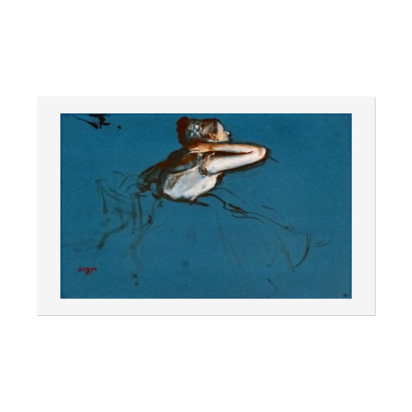Blue Ballerina by Edgar Degas Wall Art Print