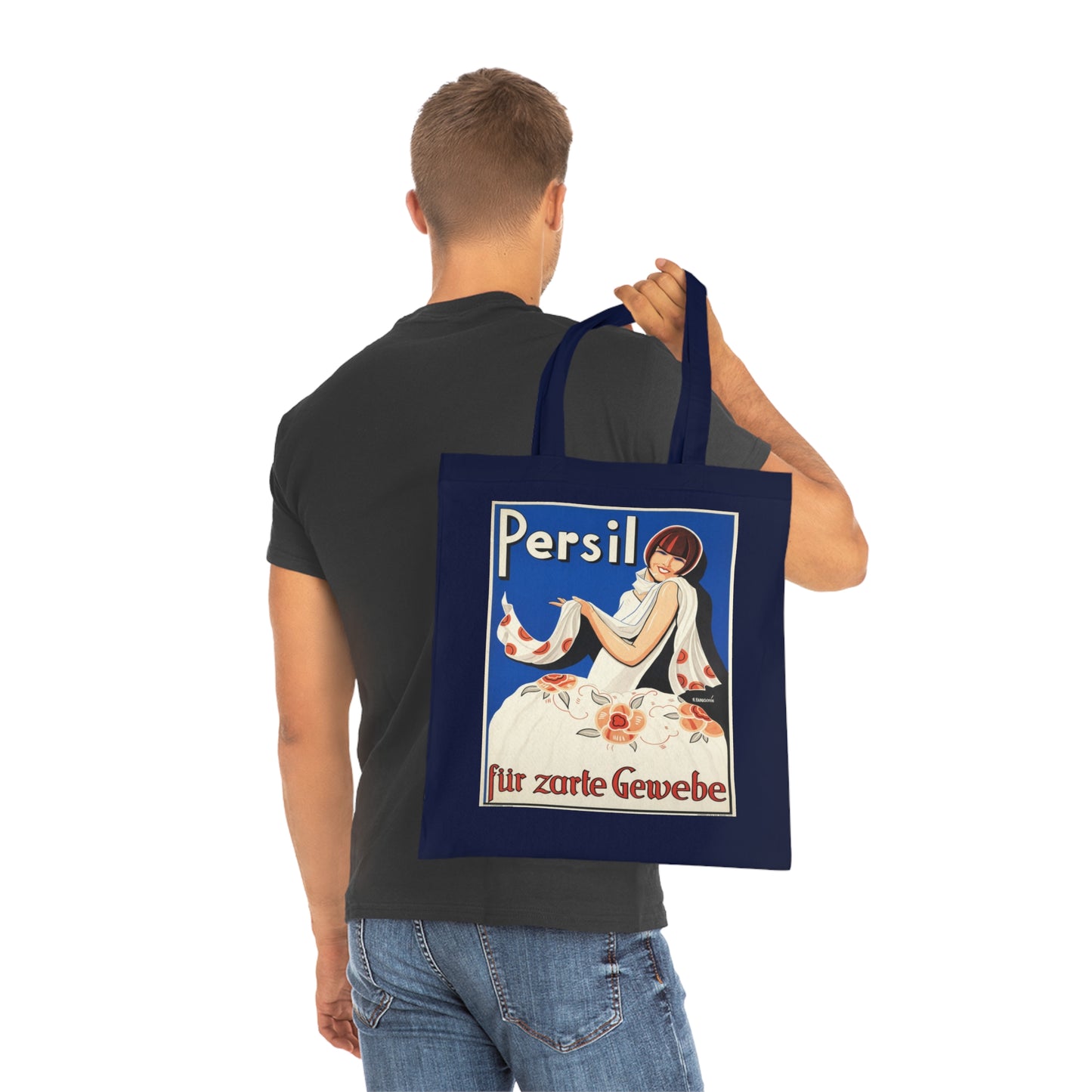 Vintage Persil Poster Cotton Tote — Retro Laundry Advertising Graphic Bag