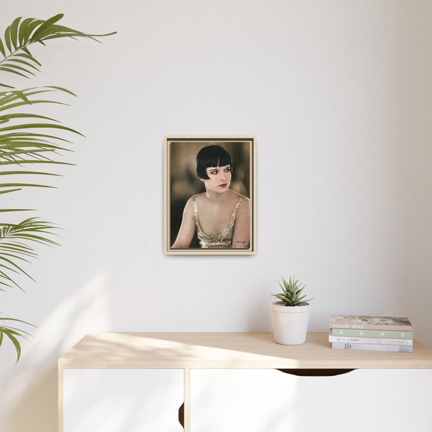 Vintage Louise Brooks Portrait Matte Canvas Framed Wall Art