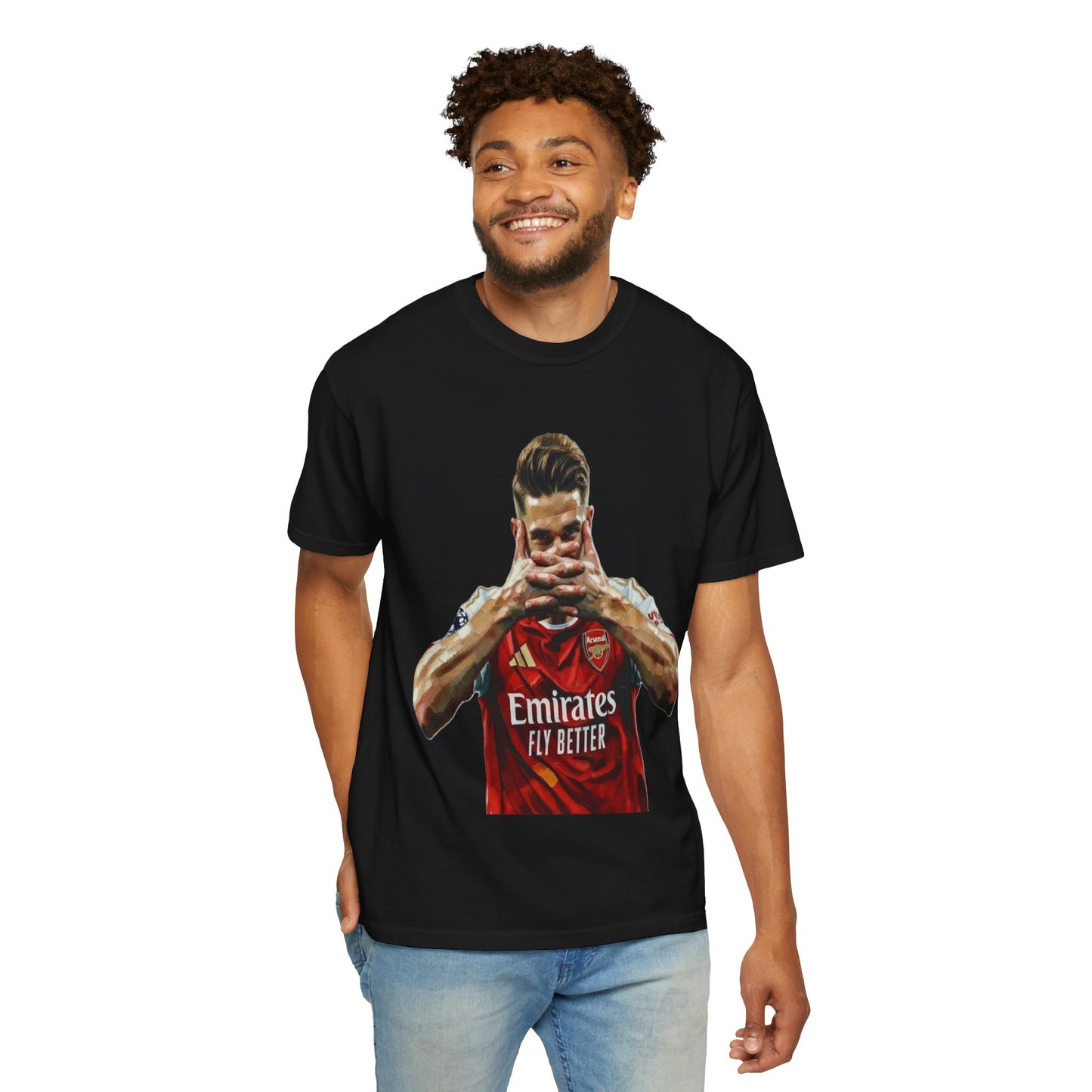 Soccer Celebration T-Shirt — Emirates 'Fly Better' Jersey Design