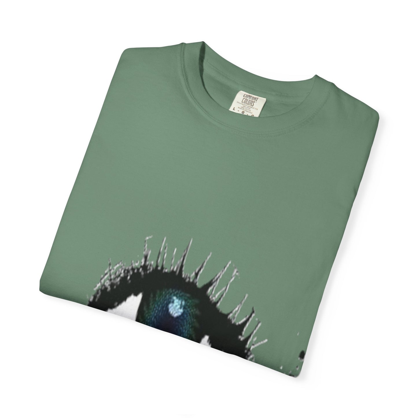 Eye Graphic T-Shirt — Blue Iris Grunge Art Tee