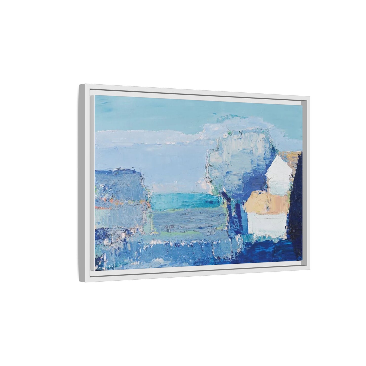 Paysage de Provence by Nicolas de Staël Framed Matte Canvas Seascape Wall Art Print