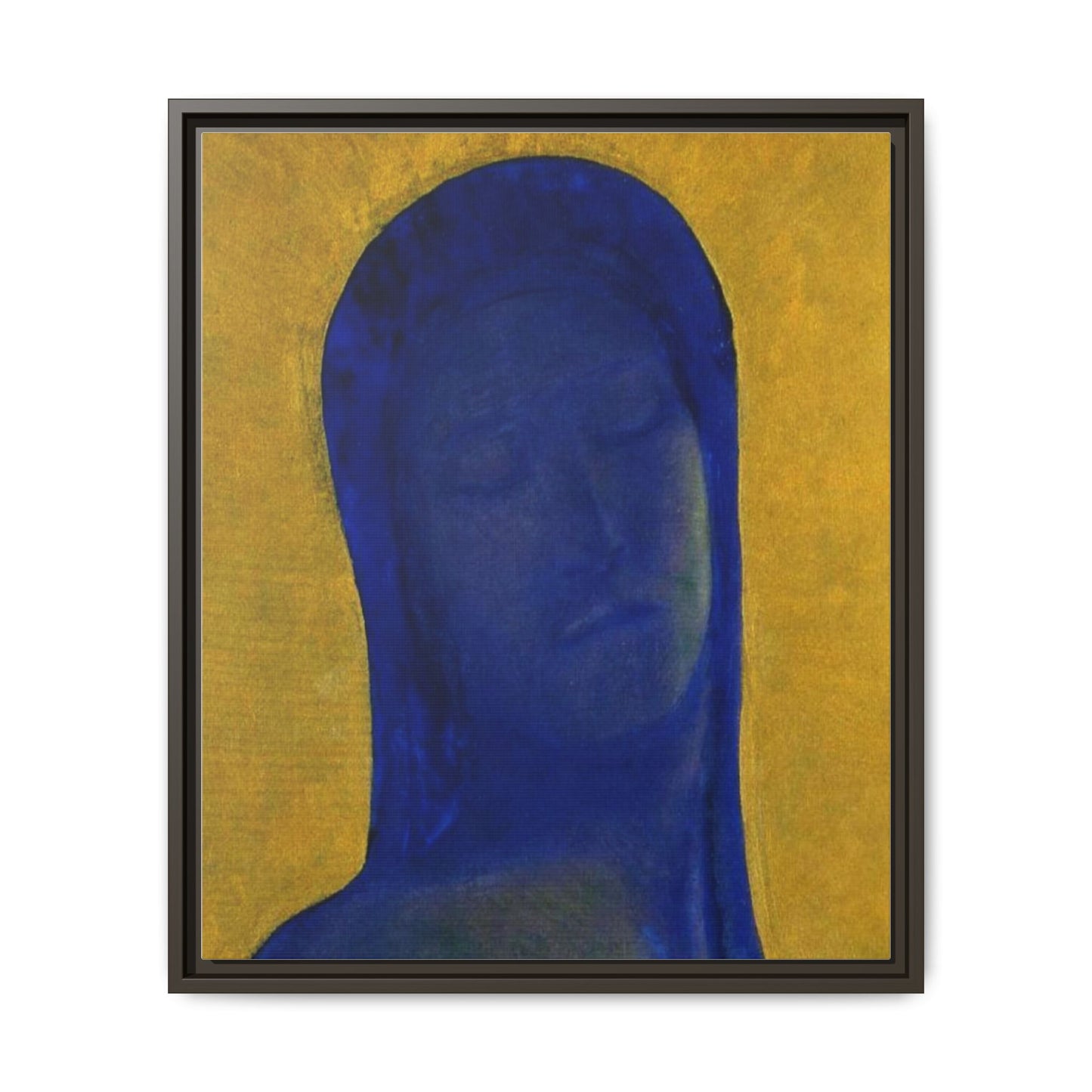 Closed Eyes by Odilon Redon Framed Matte Canvas Wall Art Print