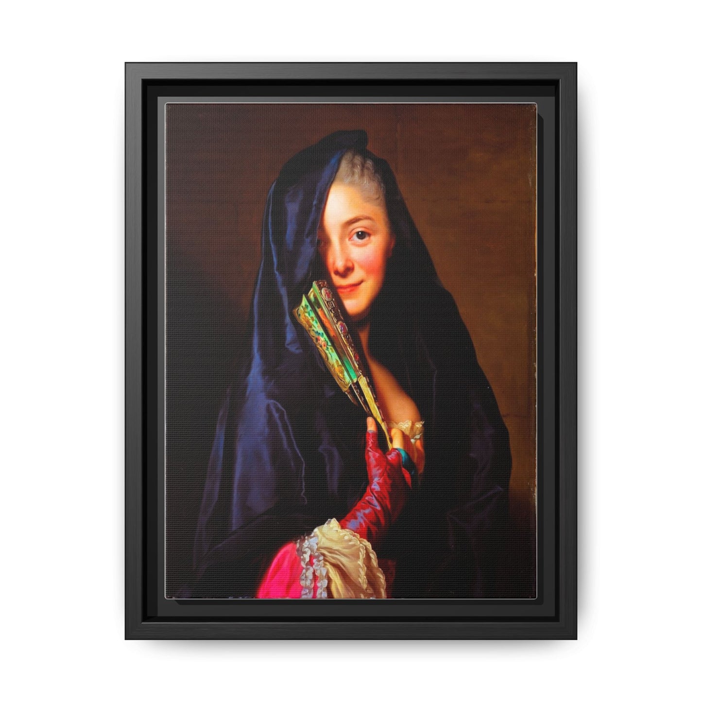 Framed Matte Canvas Wall Art — Classical Portrait Print
