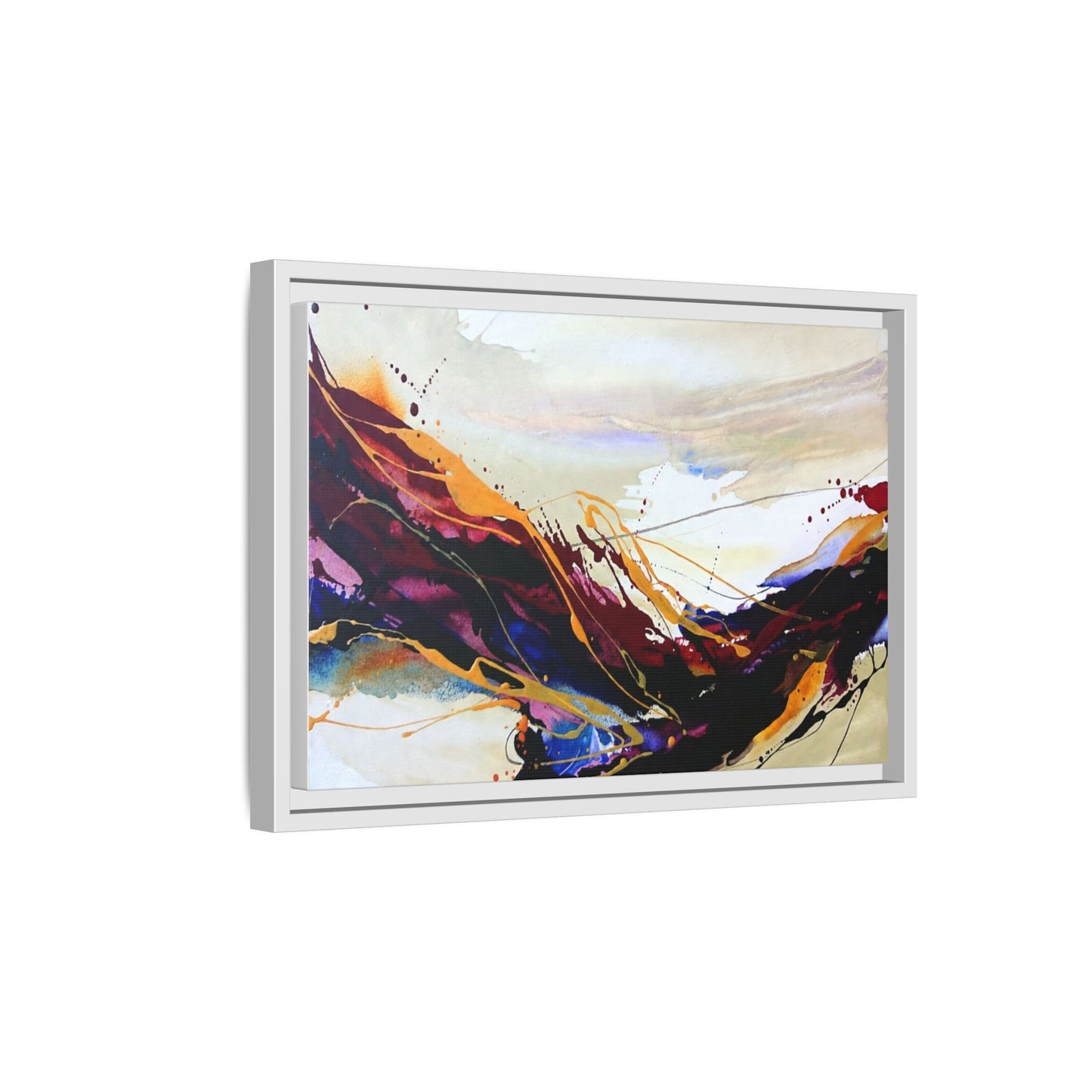 Abstract Flow Matte Canvas Framed Wall Art