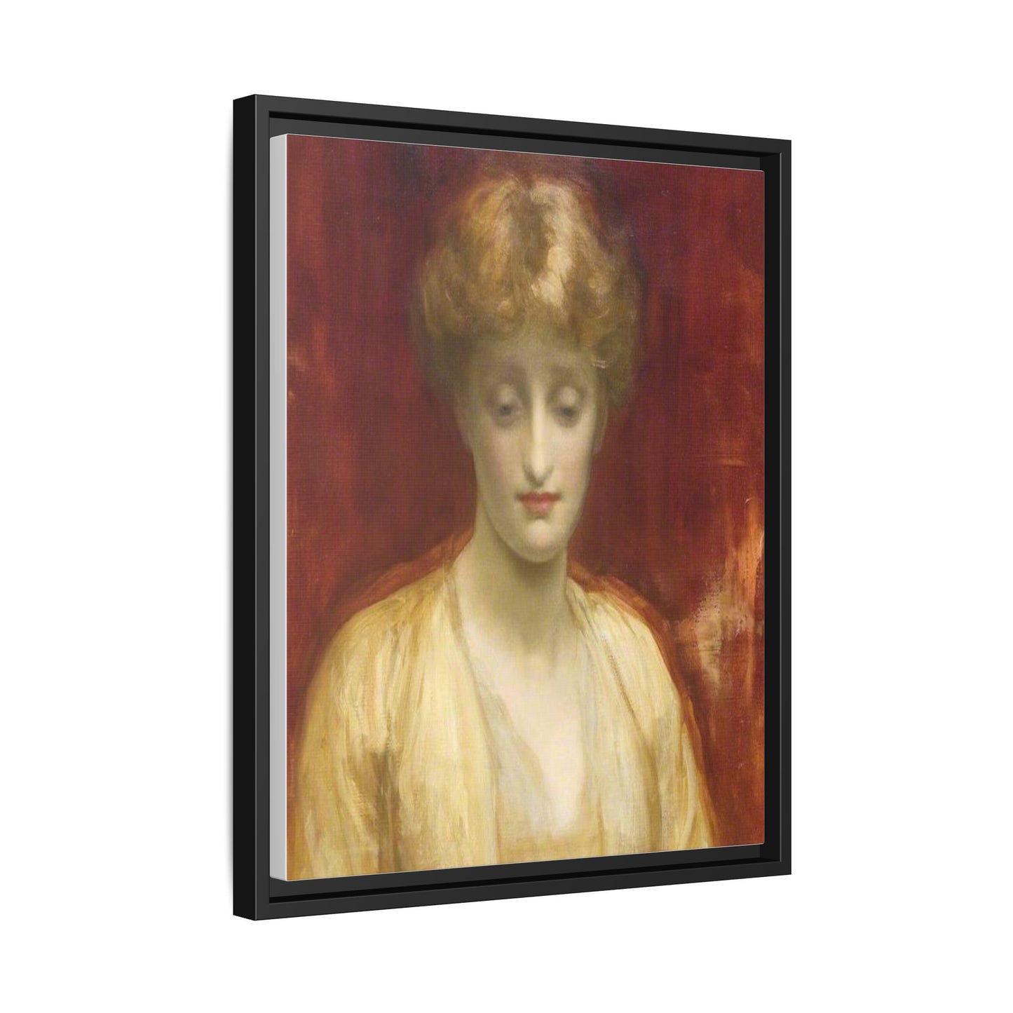 Mrs Williams by Lord Frederic Leighton Framed Matte Canvas Portrait Wall Art Print