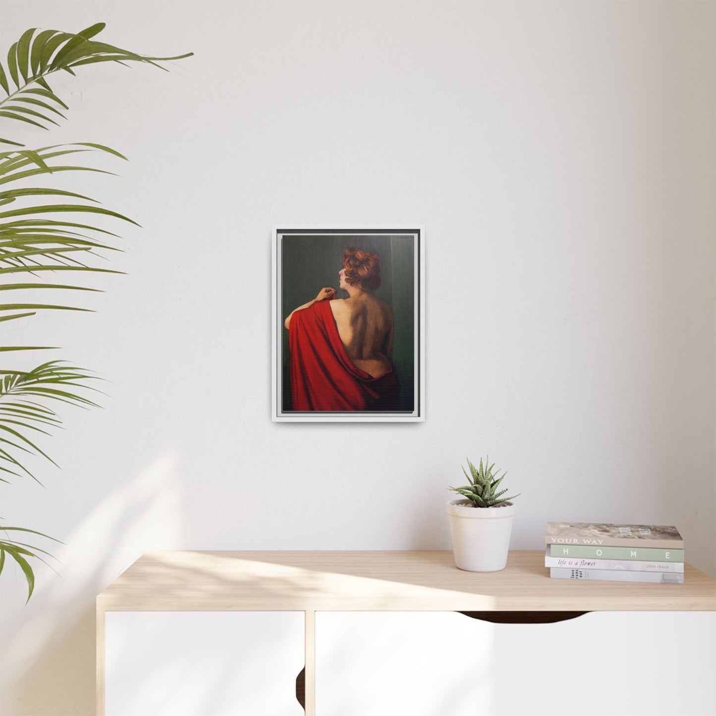 Femme au châle rouge by Félix Vallotton Framed Matte Canvas Wall Art Print