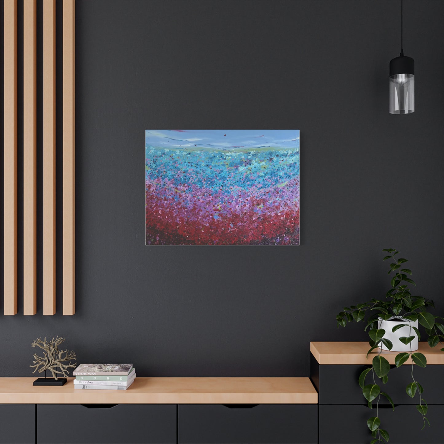 Bloom by Unknown Abstract Coastal Bloom Canvas Wall Art — Matte Stretched 1.25"