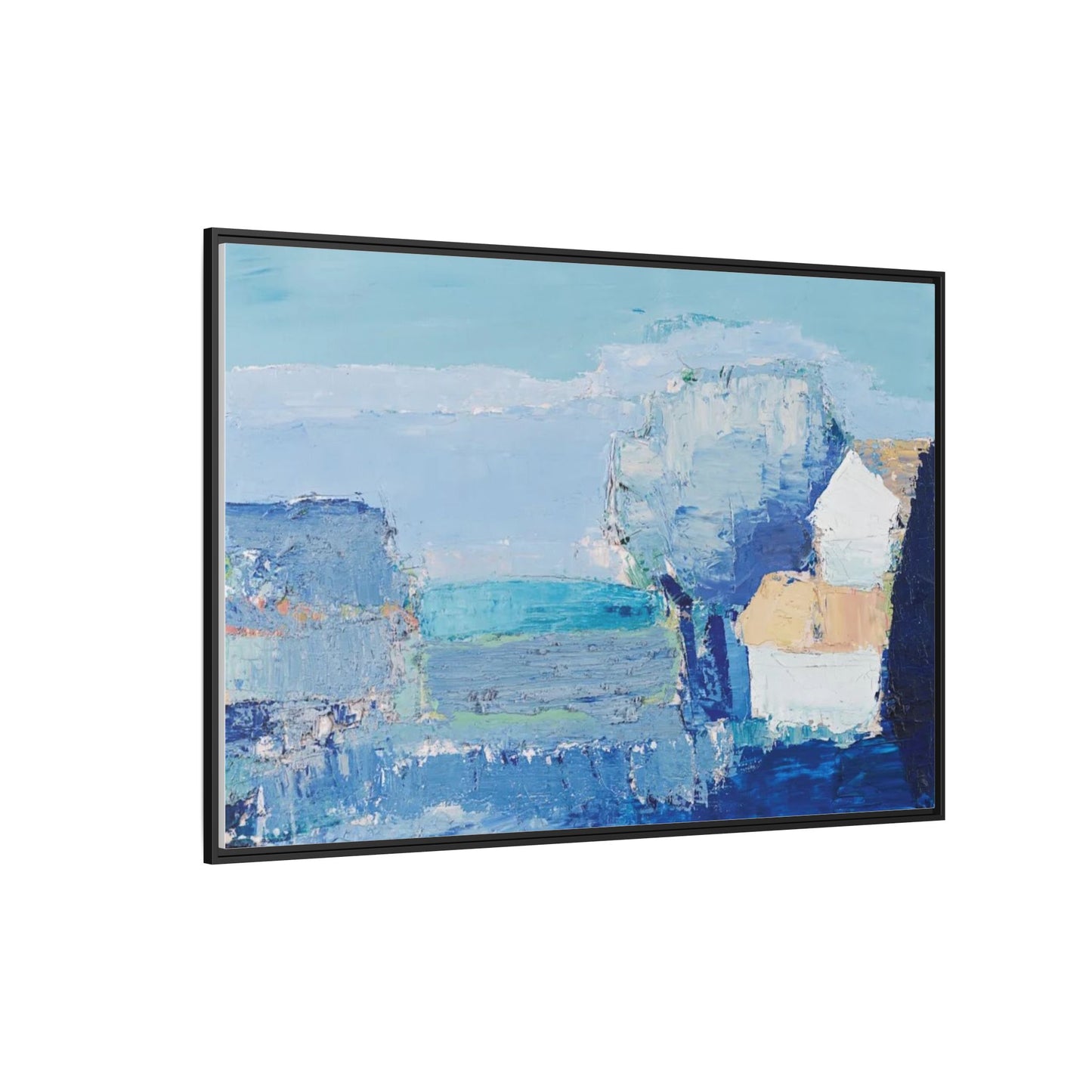 Paysage de Provence by Nicolas de Staël Framed Matte Canvas Seascape Wall Art Print