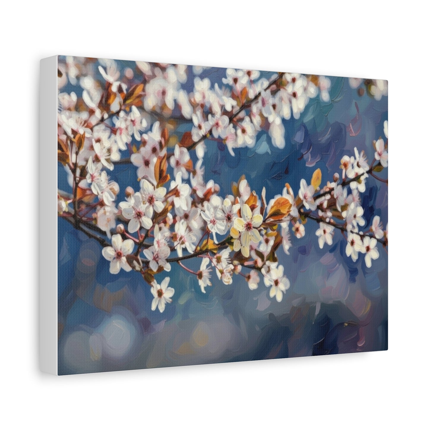 Cherry Blossom Branch Matte Canvas Wall Art — Spring Floral Print