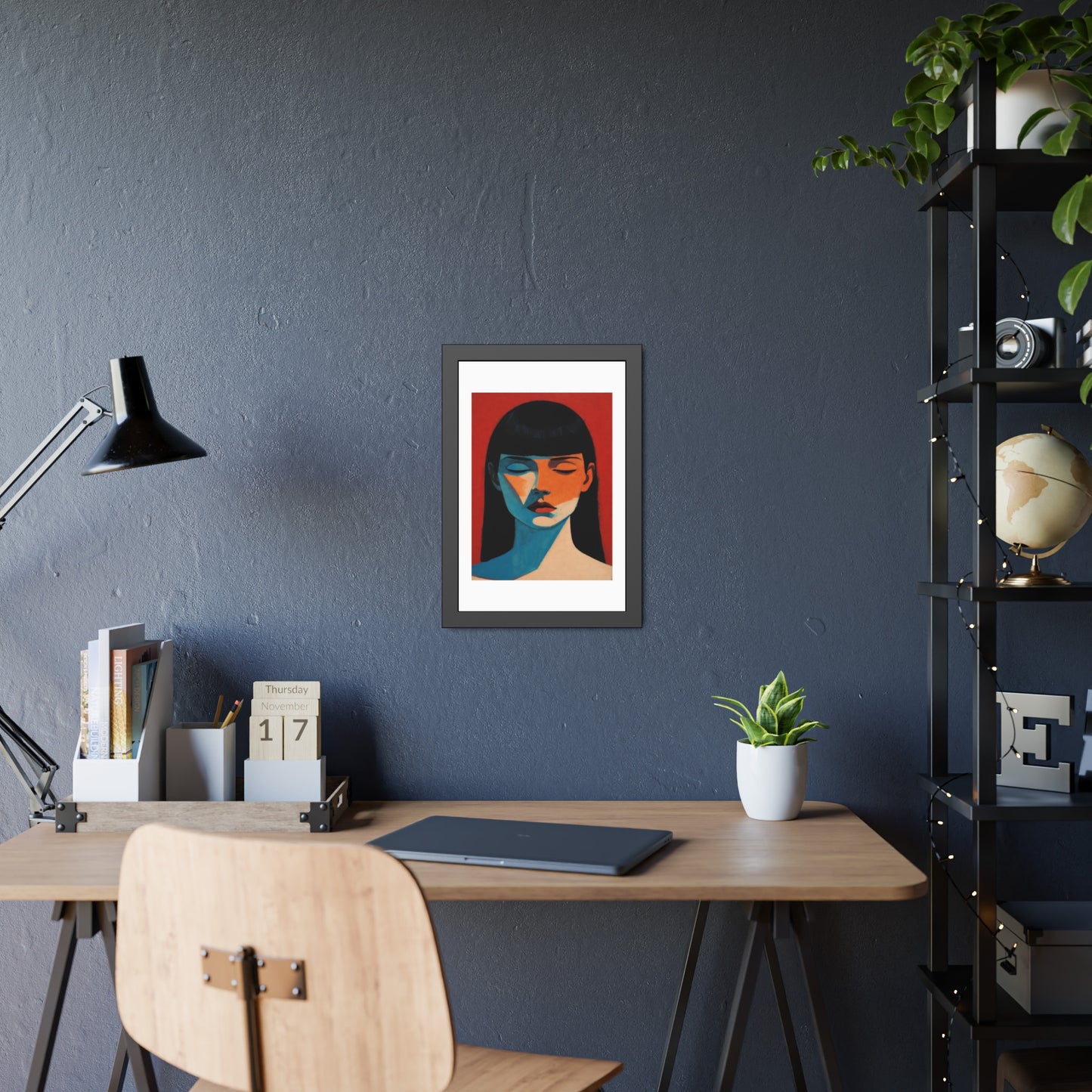 Framed Art Print — Moody Portrait Poster