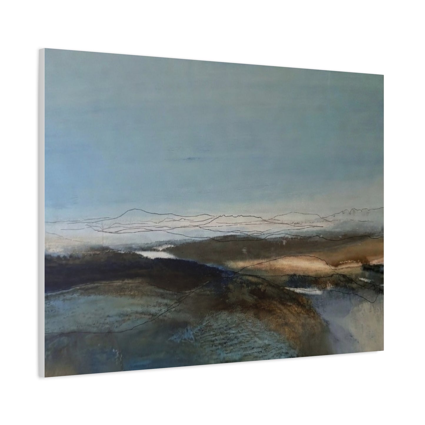 Blue landscape Matte Canvas, Stretched, 1.25"