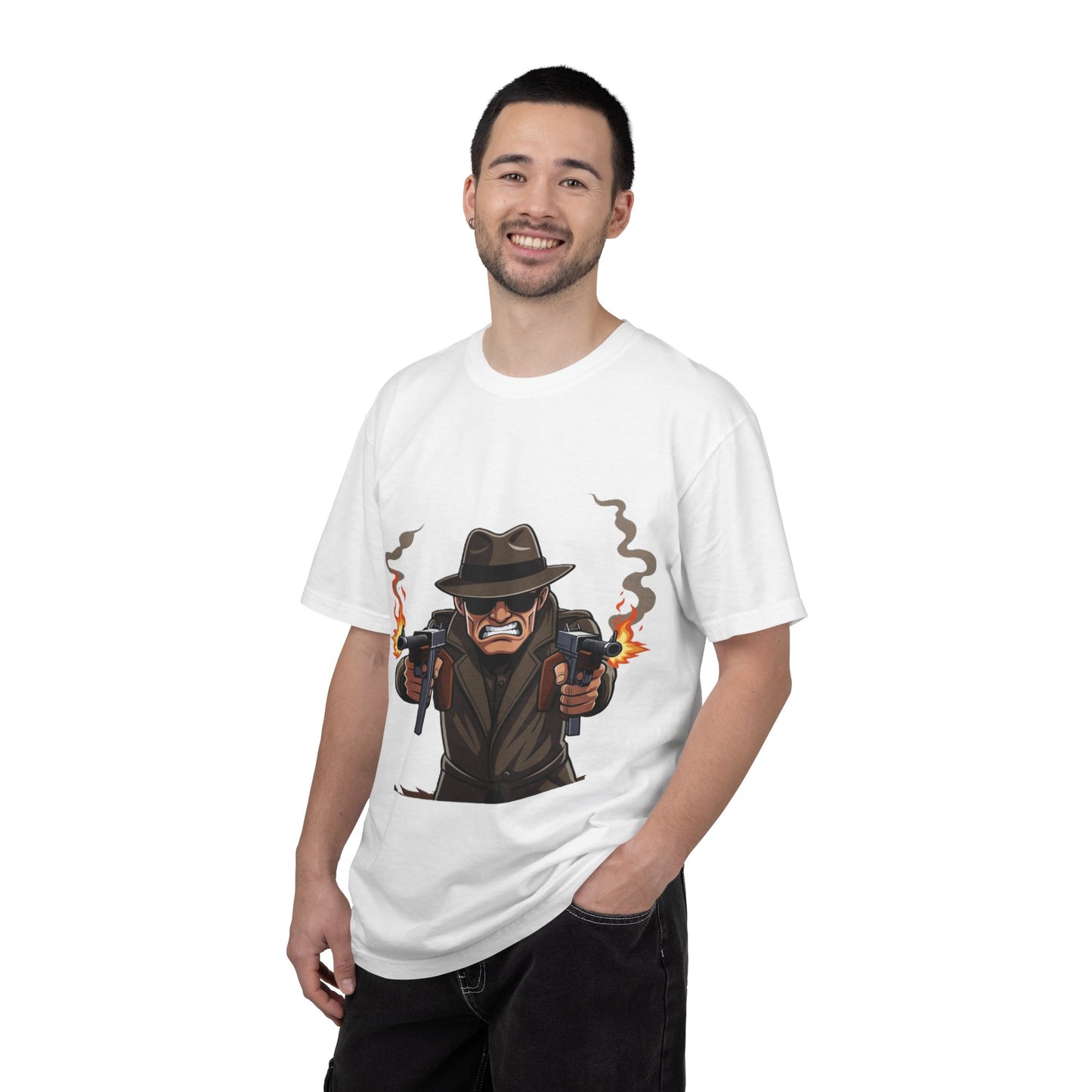 Vintage Gangster Shooter T-Shirt – Retro Mobster Graphic Tee