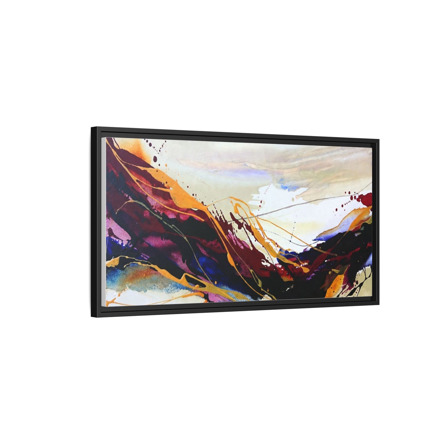 Abstract Flow Matte Canvas Framed Wall Art