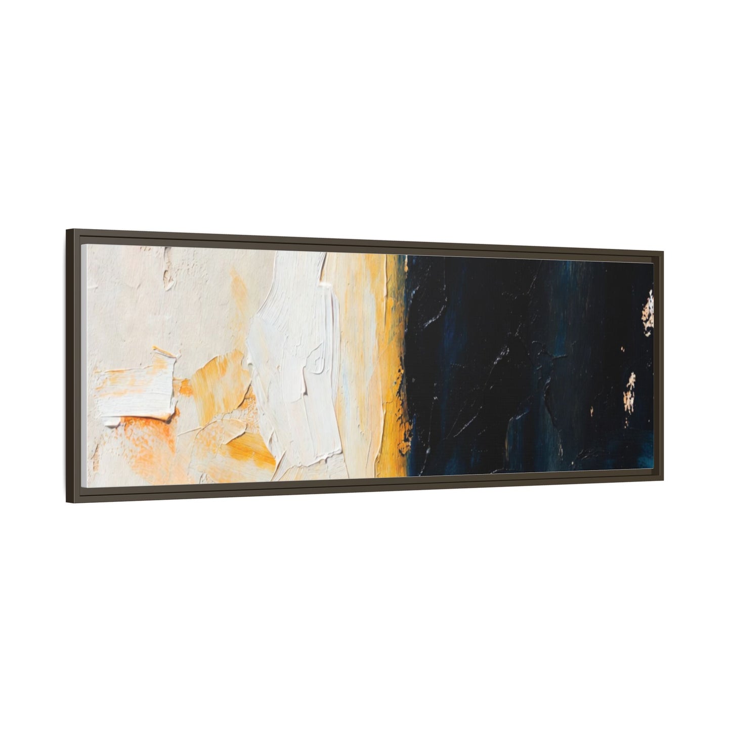 Abstract Coastal Texture Framed Canvas Art — Matte Multi-Color Wall Print