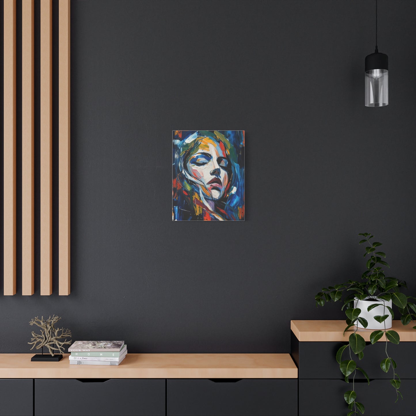 Abstract Colorful Woman Portrait Canvas
