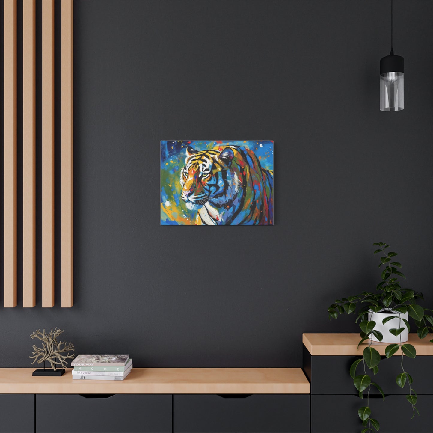 Colorful Tiger Matte Canvas Wall Art — Vibrant Stretched 1.25"