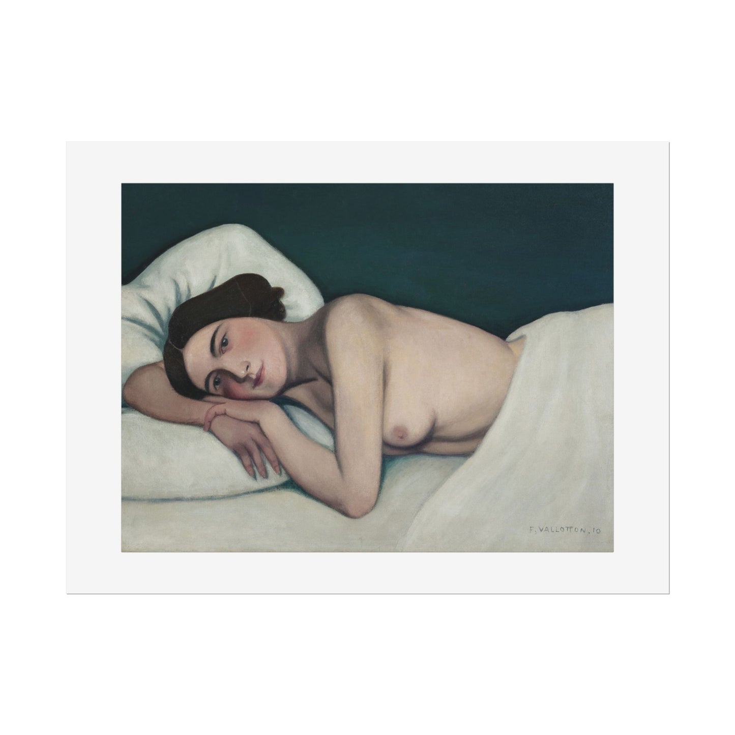 Nu au lit by Félix Vallotto  Wall Art Print