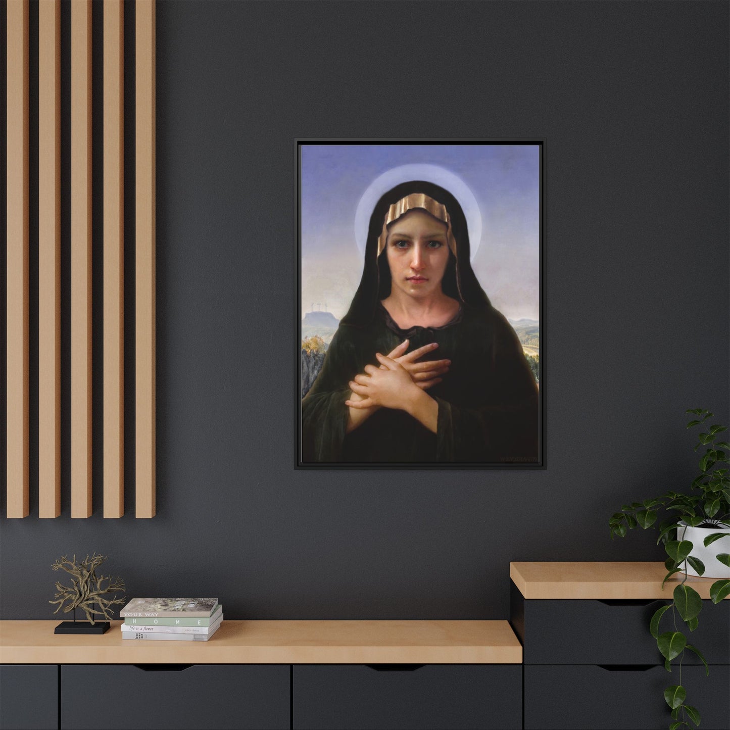 Virgo Solitudinis by William Adolphe Bouguereau Framed Matte Canvas Print