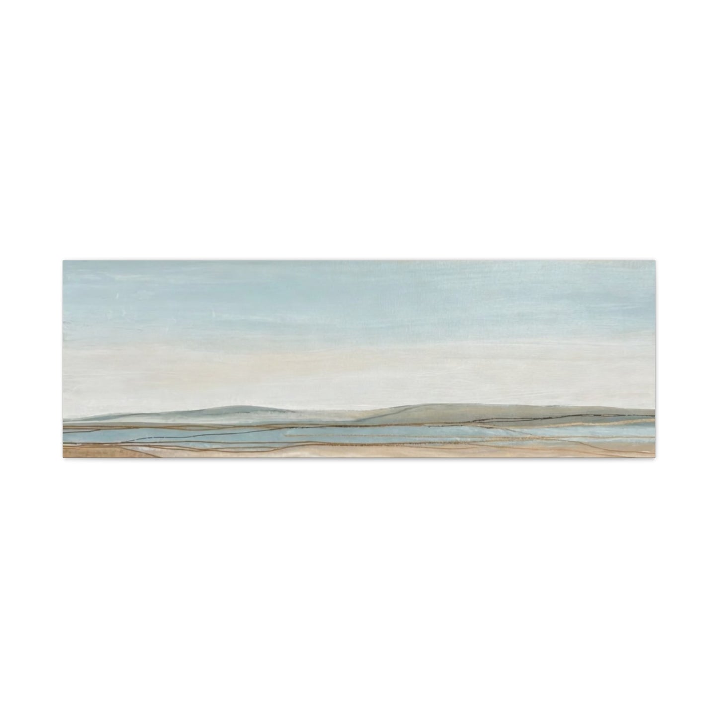 Coastal Pastel Landscape Canvas — Matte Stretched Wall Art