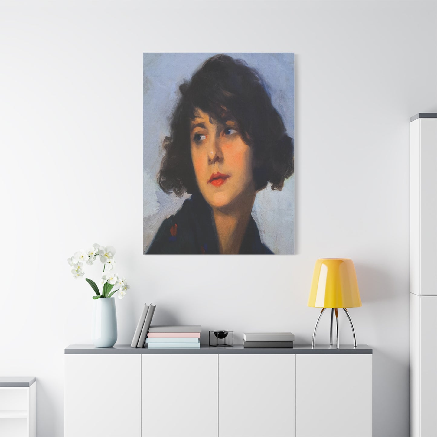 Mulher do chale verde (cropped) by Cyprien Eugene Boulet Matte Canvas Print — Stretched Wall Art