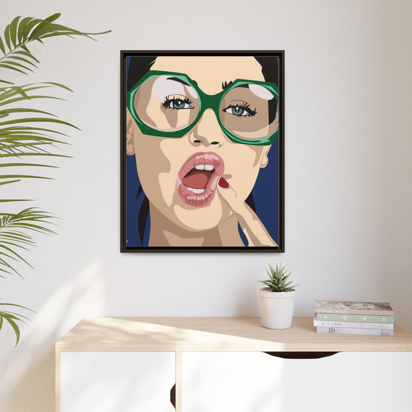 Vivid 2 by Orit Fuchs Matte Canvas Framed Wall Art