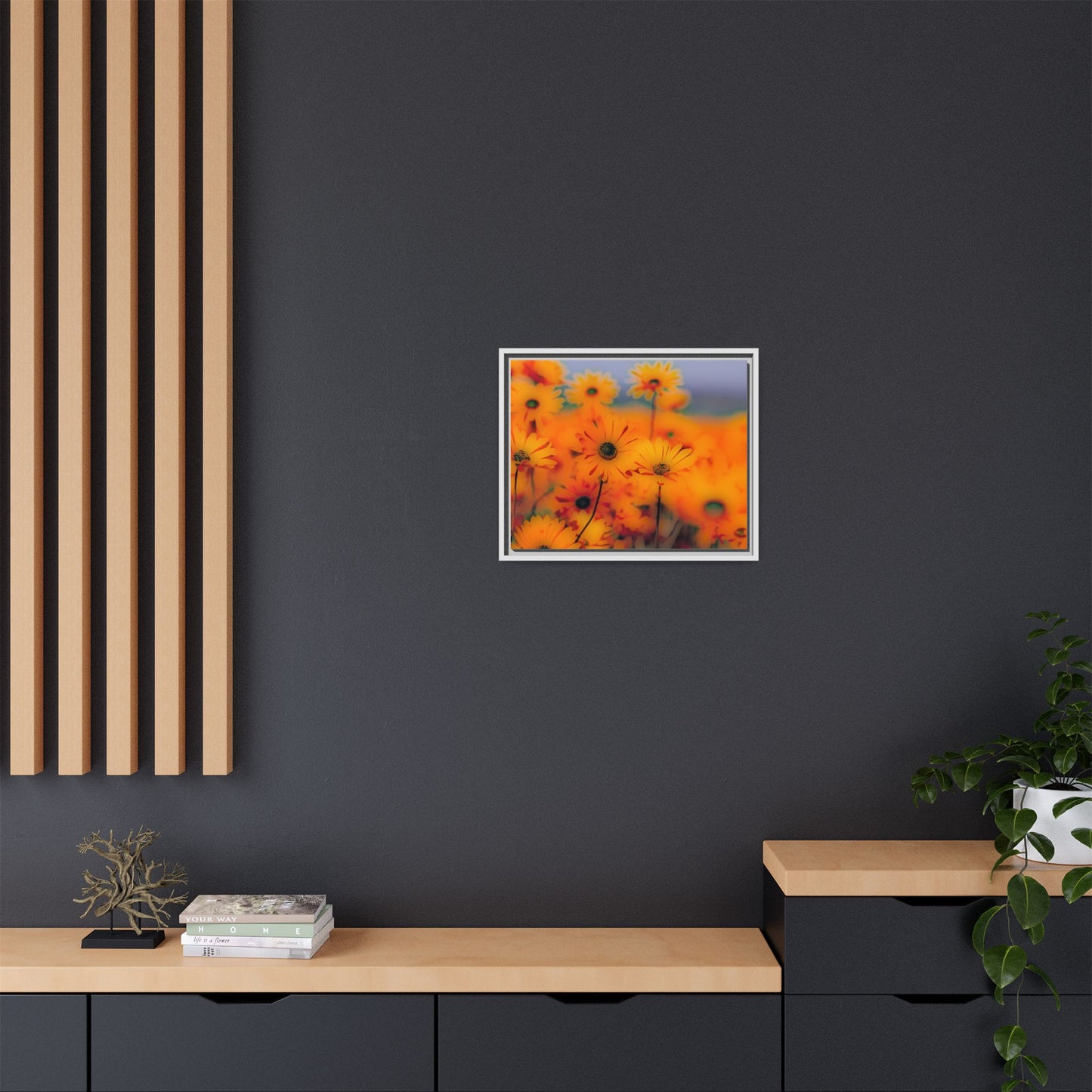 Bee Garden by Norman Barrett Framed Matte Canvas Wall Art Print