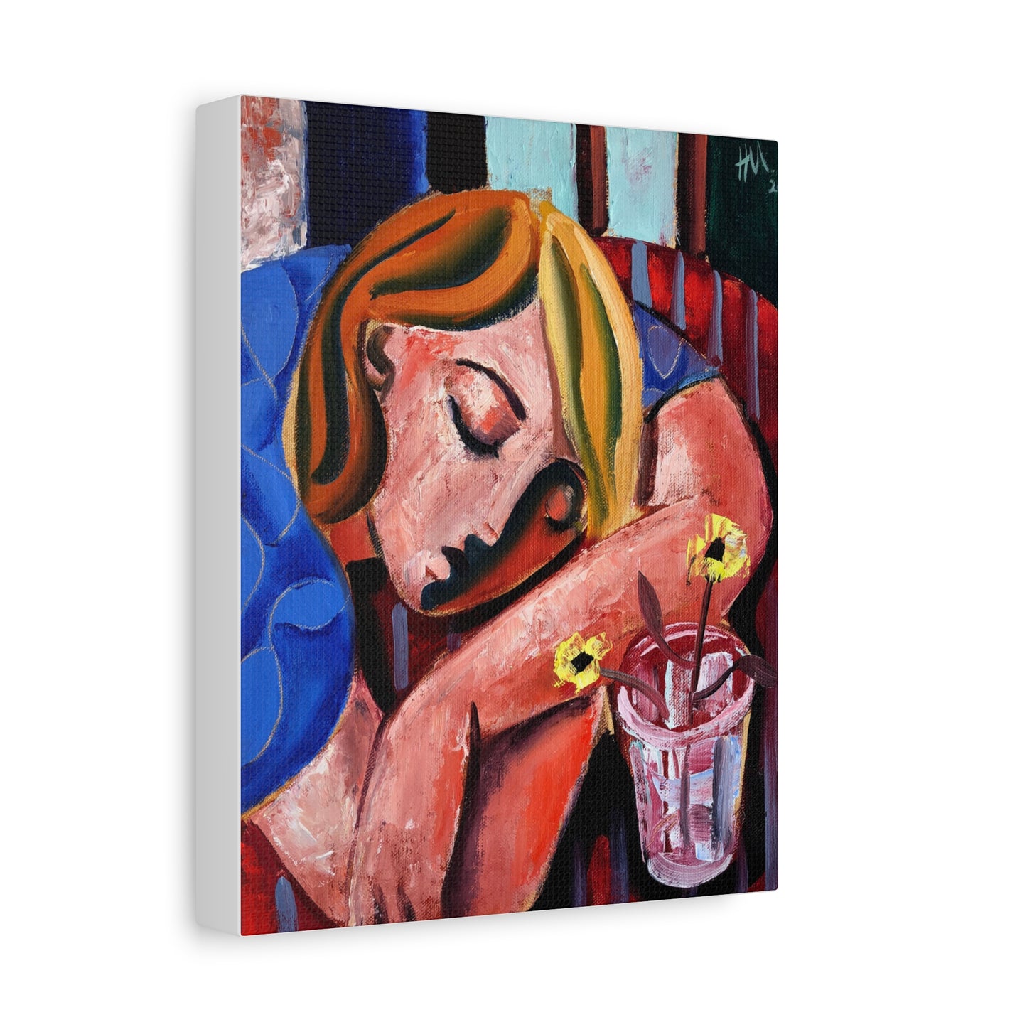 When she finally woke the world around her had changed unrecognizably by Hennie Niemann jnr Canvas Wall Art Print