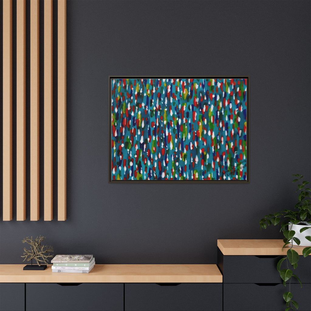 Colours Of The Soul Reflecting On Water by Ariel Chavarro Avila Matte Canvas Framed Art