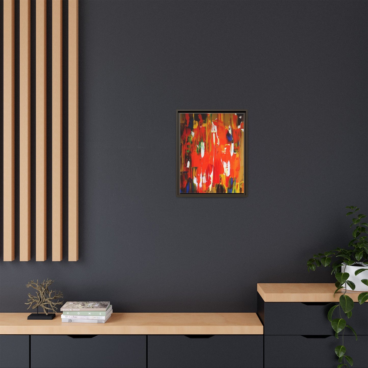 Burn baby burn by Norman Barrett Framed Matte Canvas Wall Art