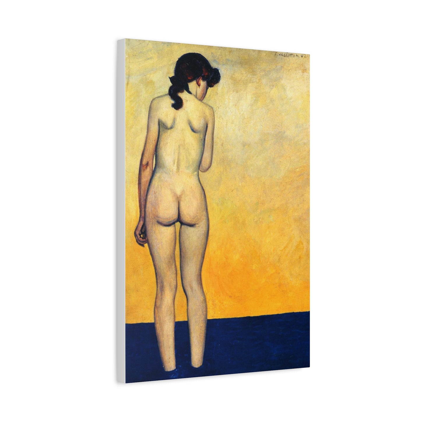 Adolescente entrant dans l'eau by Félix Vallotton  Matte Stretched Wall Art Print