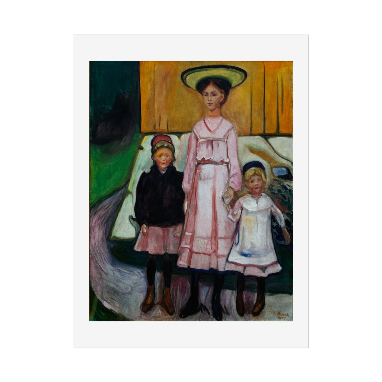 Three Children Thielska by Edvard Munch Wall Art Print