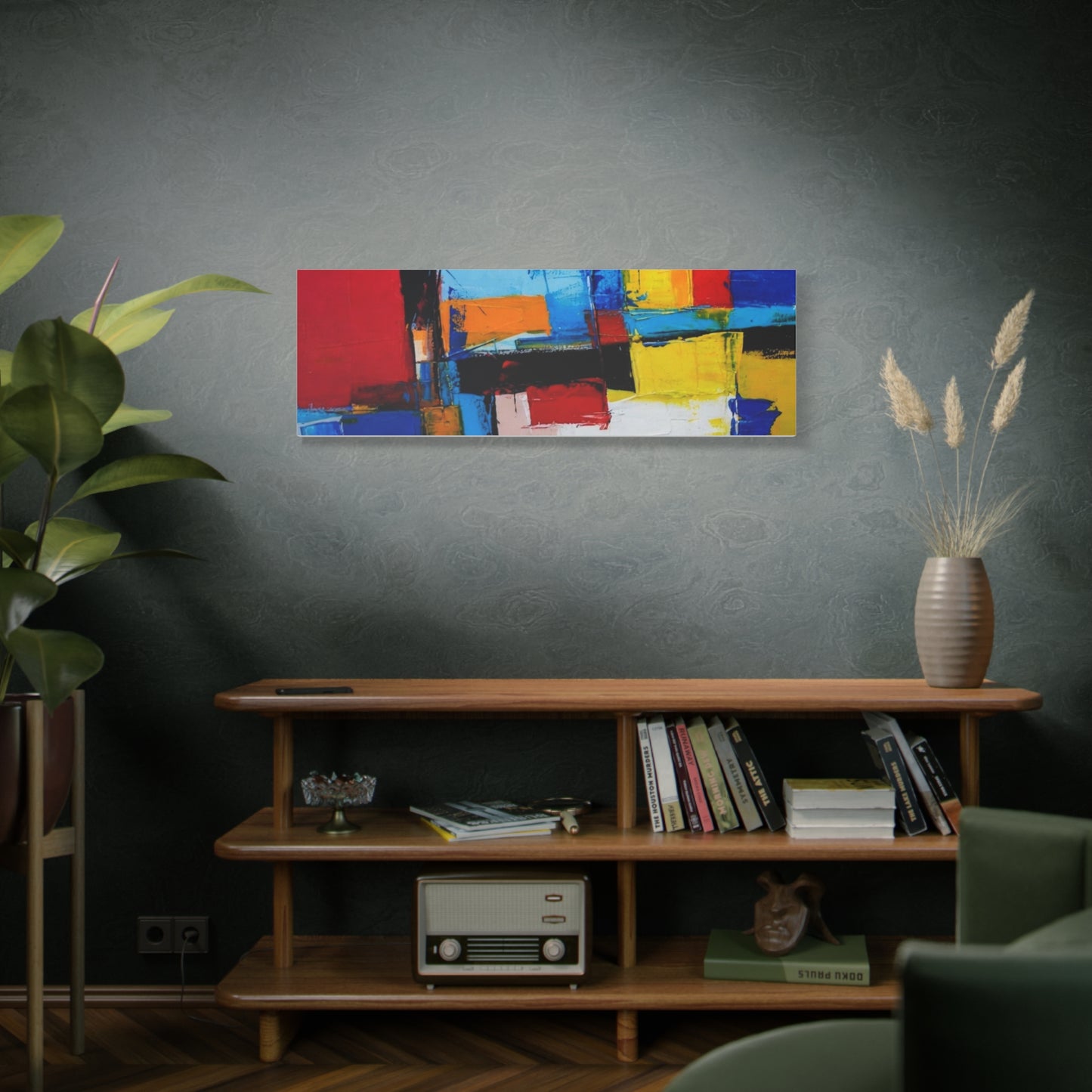 Abstract Color Block Canvas Print — Modern Geometric Wall Art
