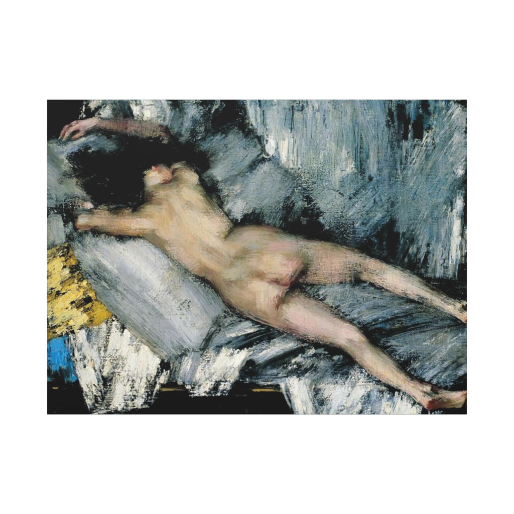 Nude in the Studio by János Vaszary Matte Stretched Canvas: Wall Art Poster