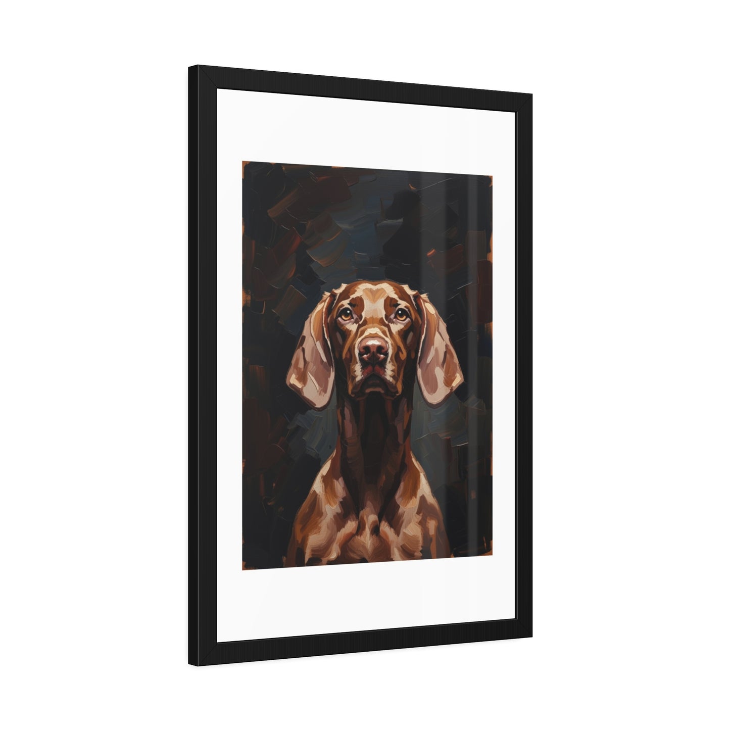 Chocolate Vizsla Dog Framed Paper Posters
