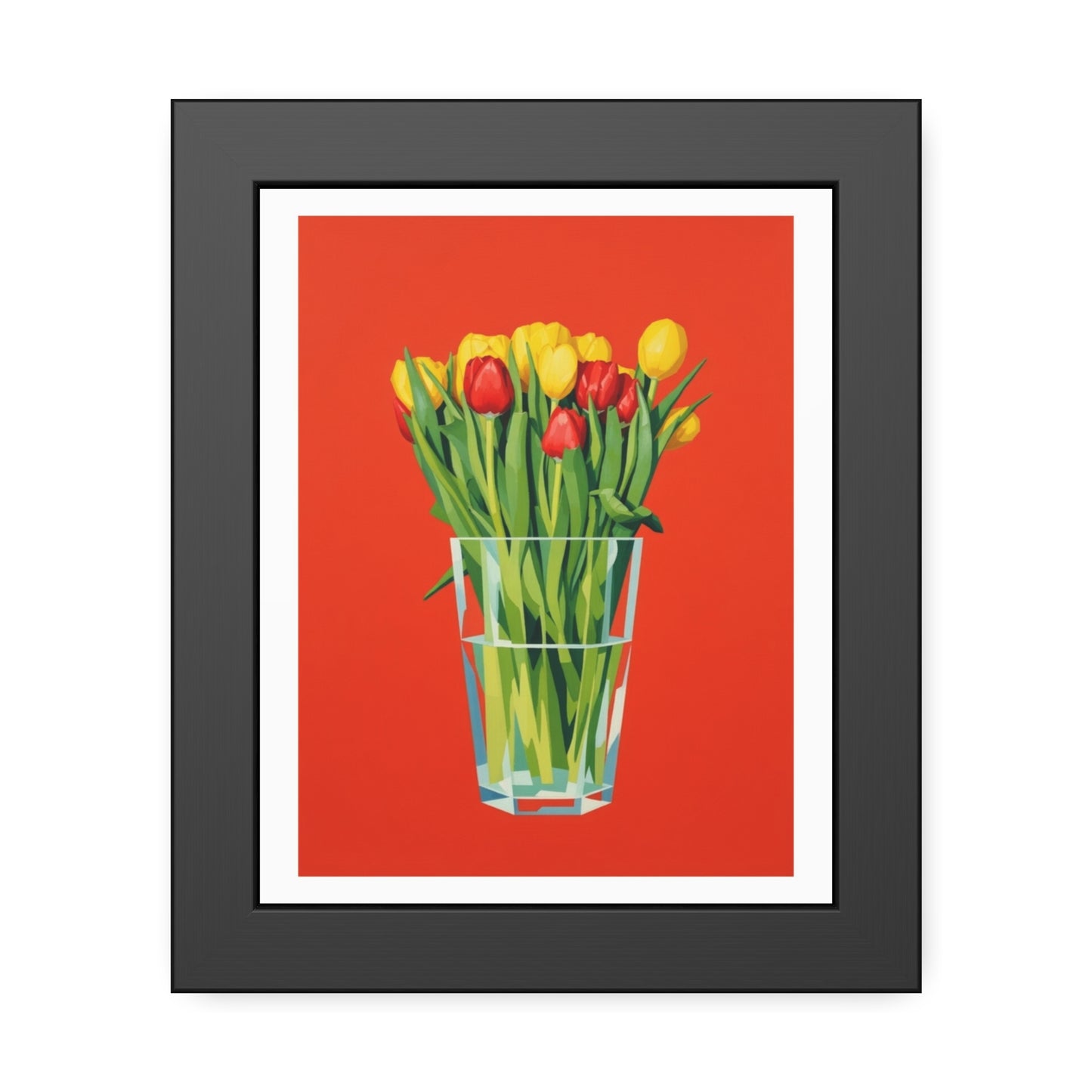 Tulip Bouquet Framed Poster — Bright Floral Wall Art