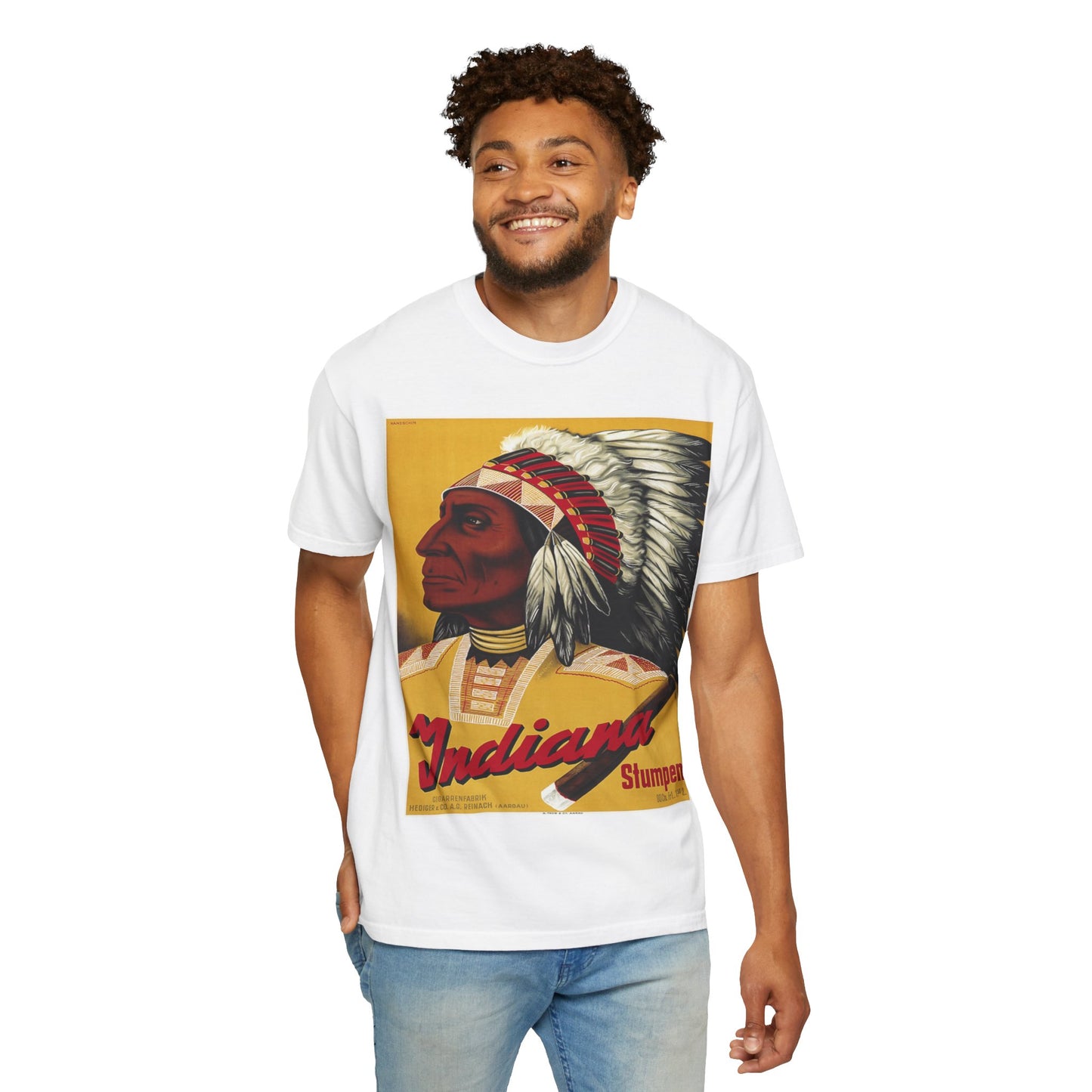 T-Shirt — Retro 'Indiana' Native Chief Vintage Poster Design