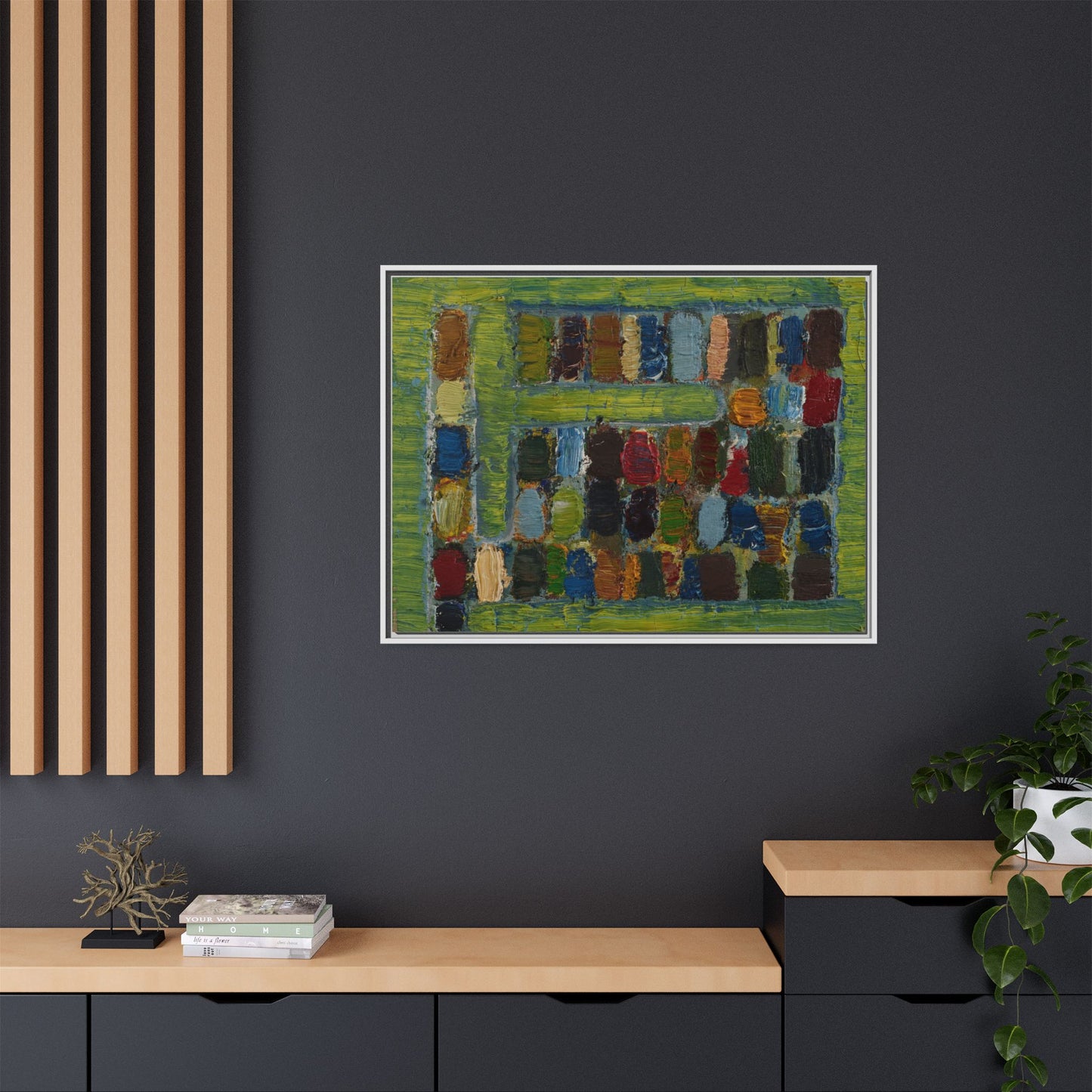 JMC-1970-3 by Jean-Michel Coulon Matte Canvas Framed Wall Art Print