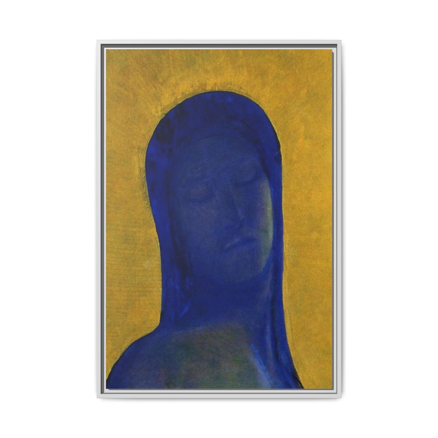 Closed Eyes by Odilon Redon Framed Matte Canvas Wall Art Print