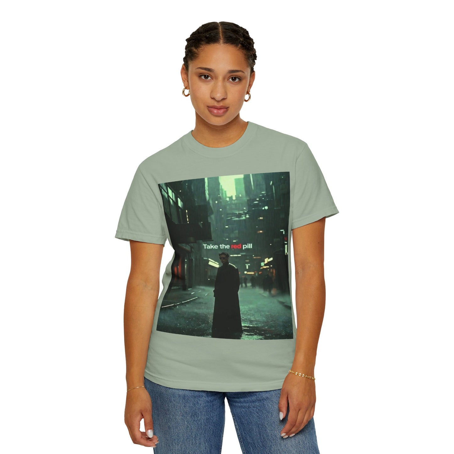 Take the Red Pill T-Shirt — Cyberpunk Noir Graphic Tee