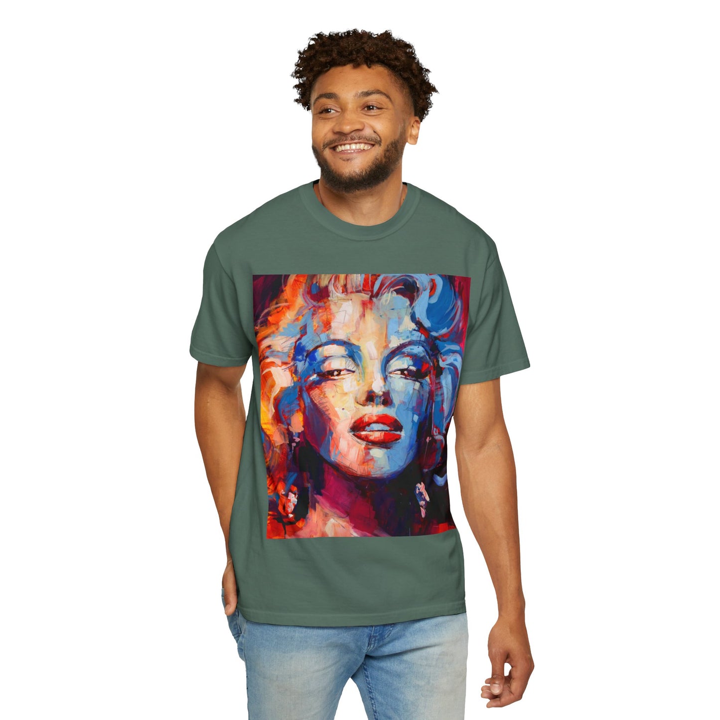 Artistic Pop Portrait T-Shirt — Colorful Marilyn-Inspired Graphic Tee