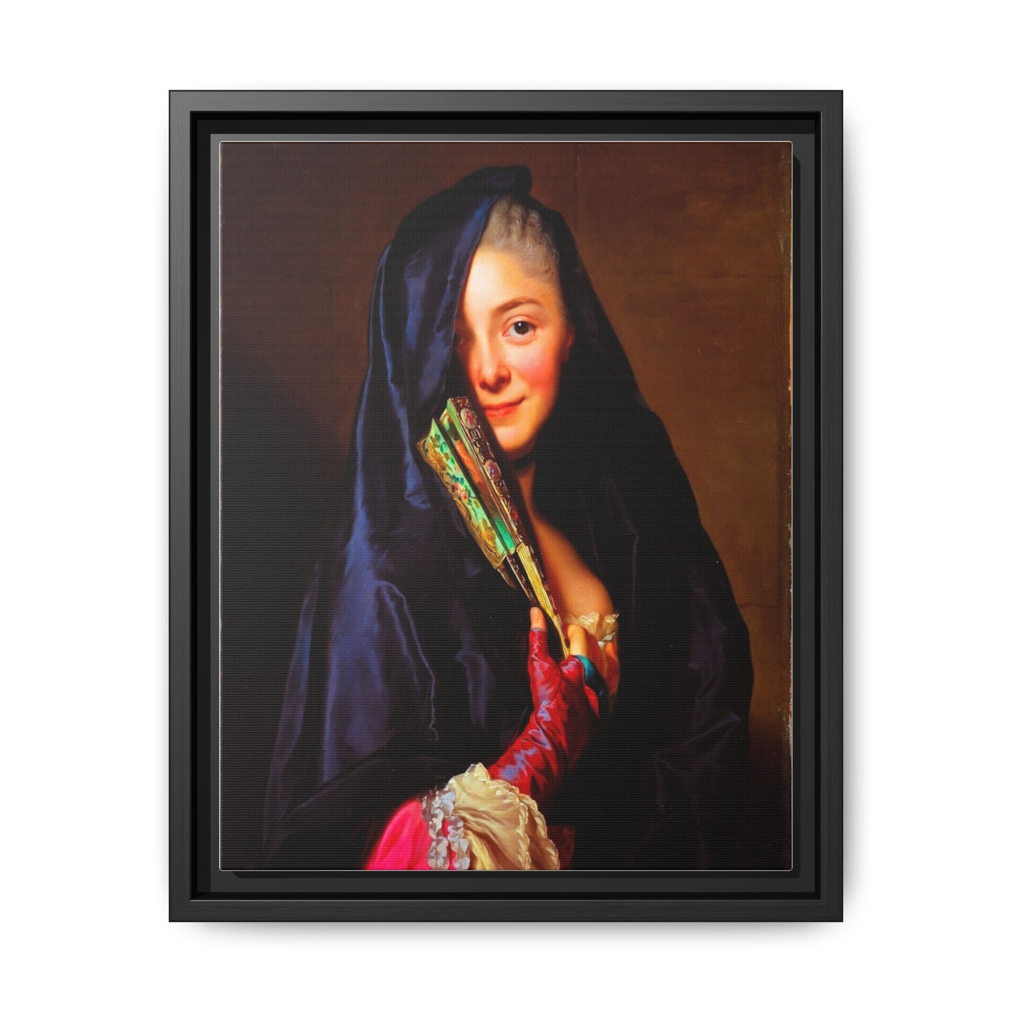 Framed Matte Canvas Wall Art — Classical Portrait Print