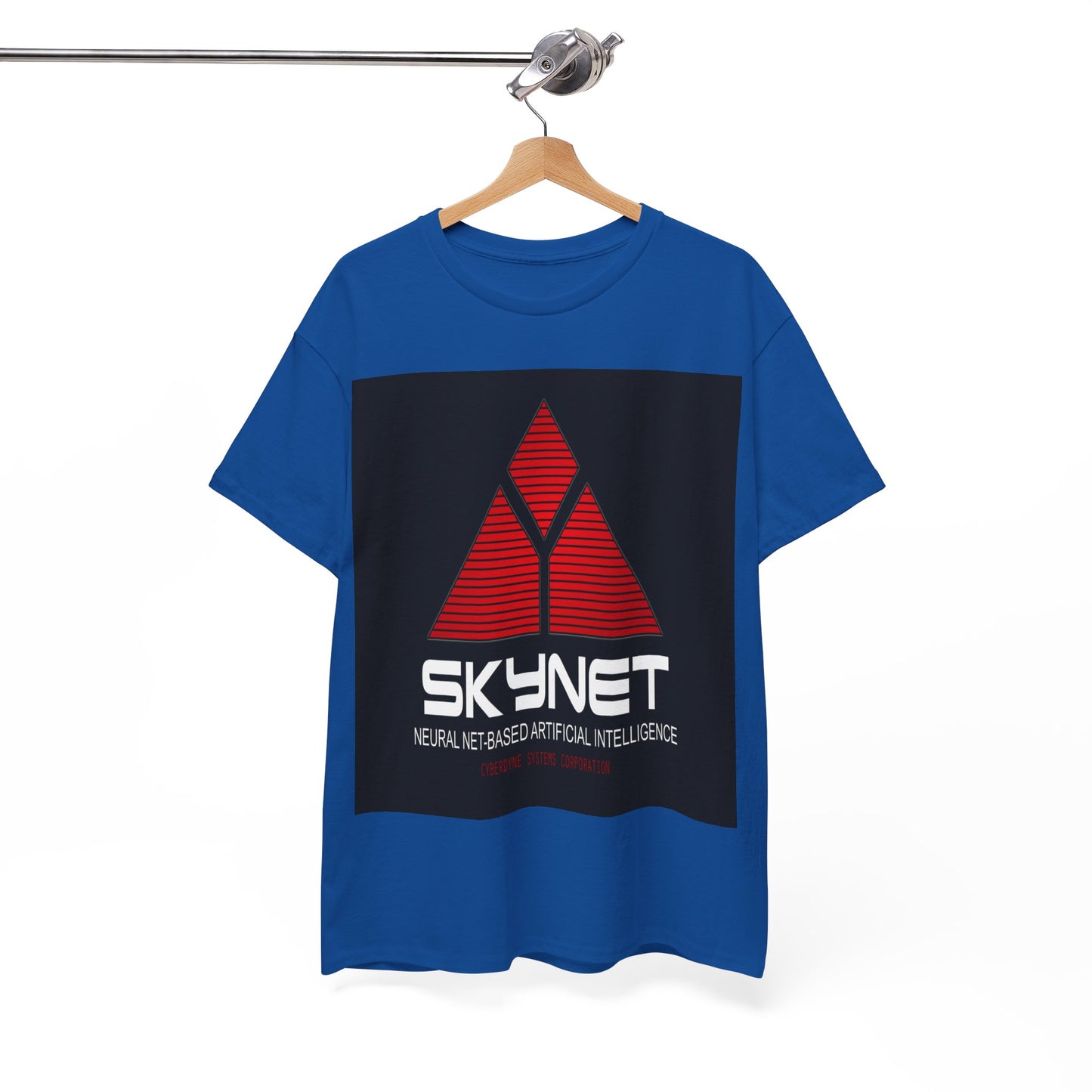 Skynet Logo Tee — Retro Red AI Graphic T-Shirt