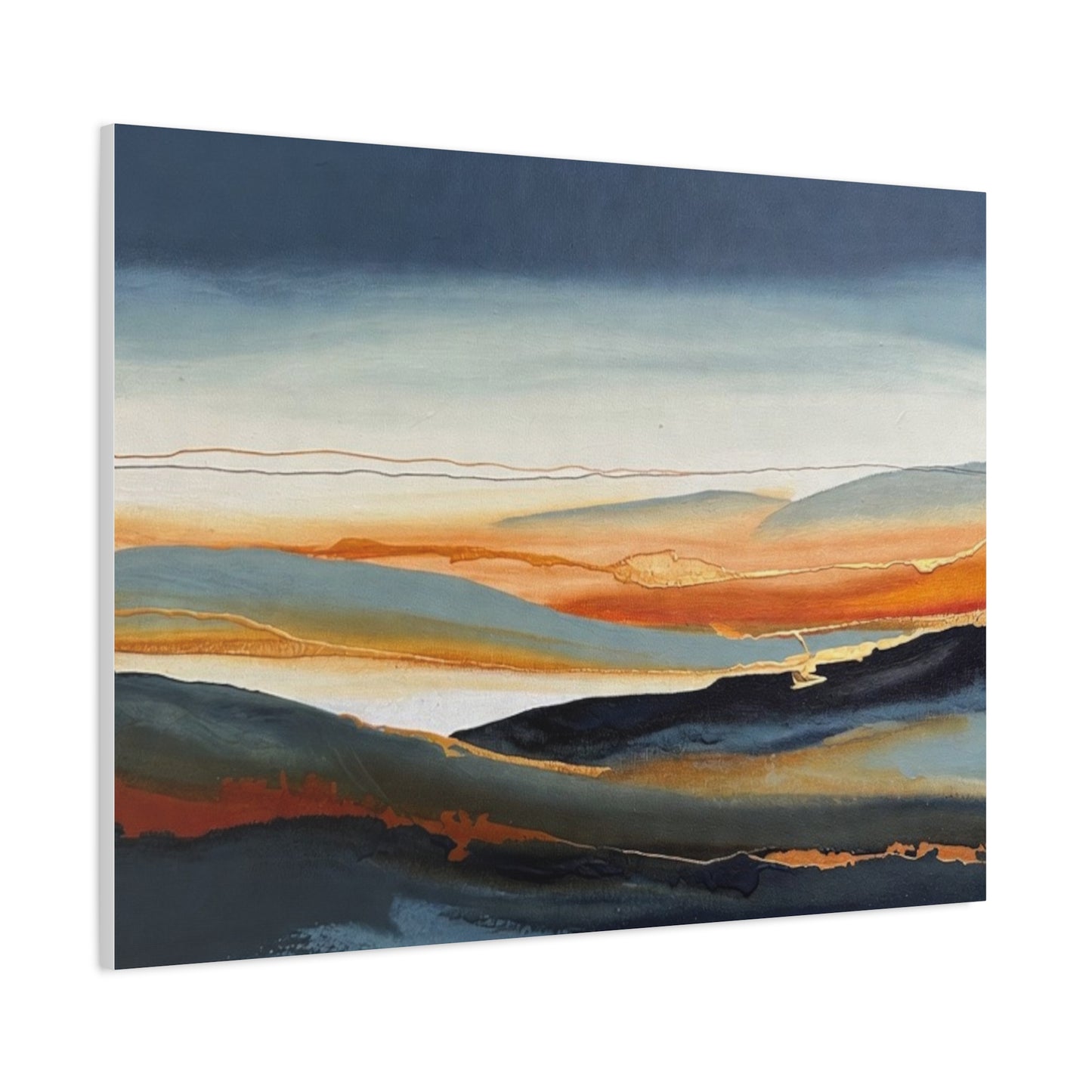 Abstract Coastal Sunset Canvas Print — Matte Stretched Wall Art