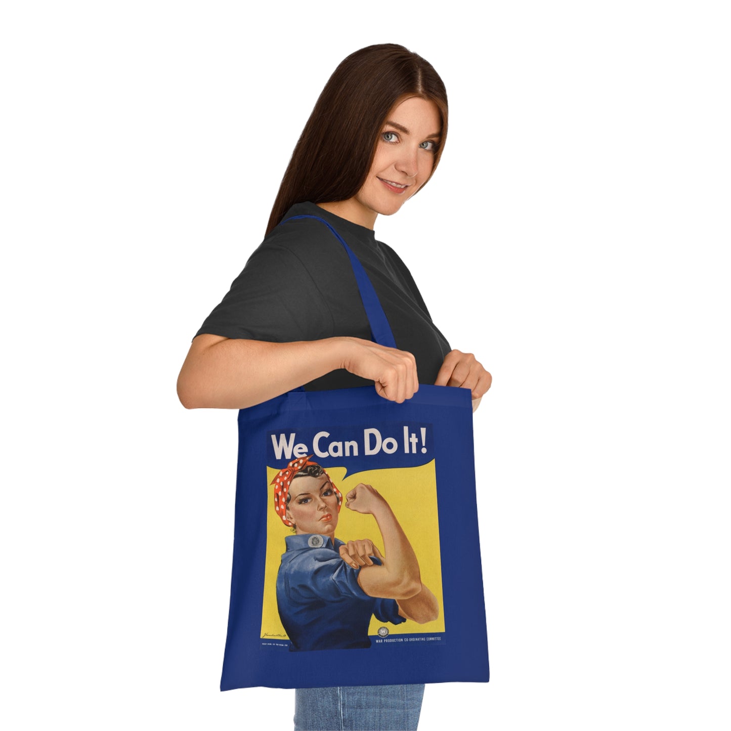 We Can Do It! Rosie the Riveter Cotton Tote — Vintage Feminist Empowerment Shopper