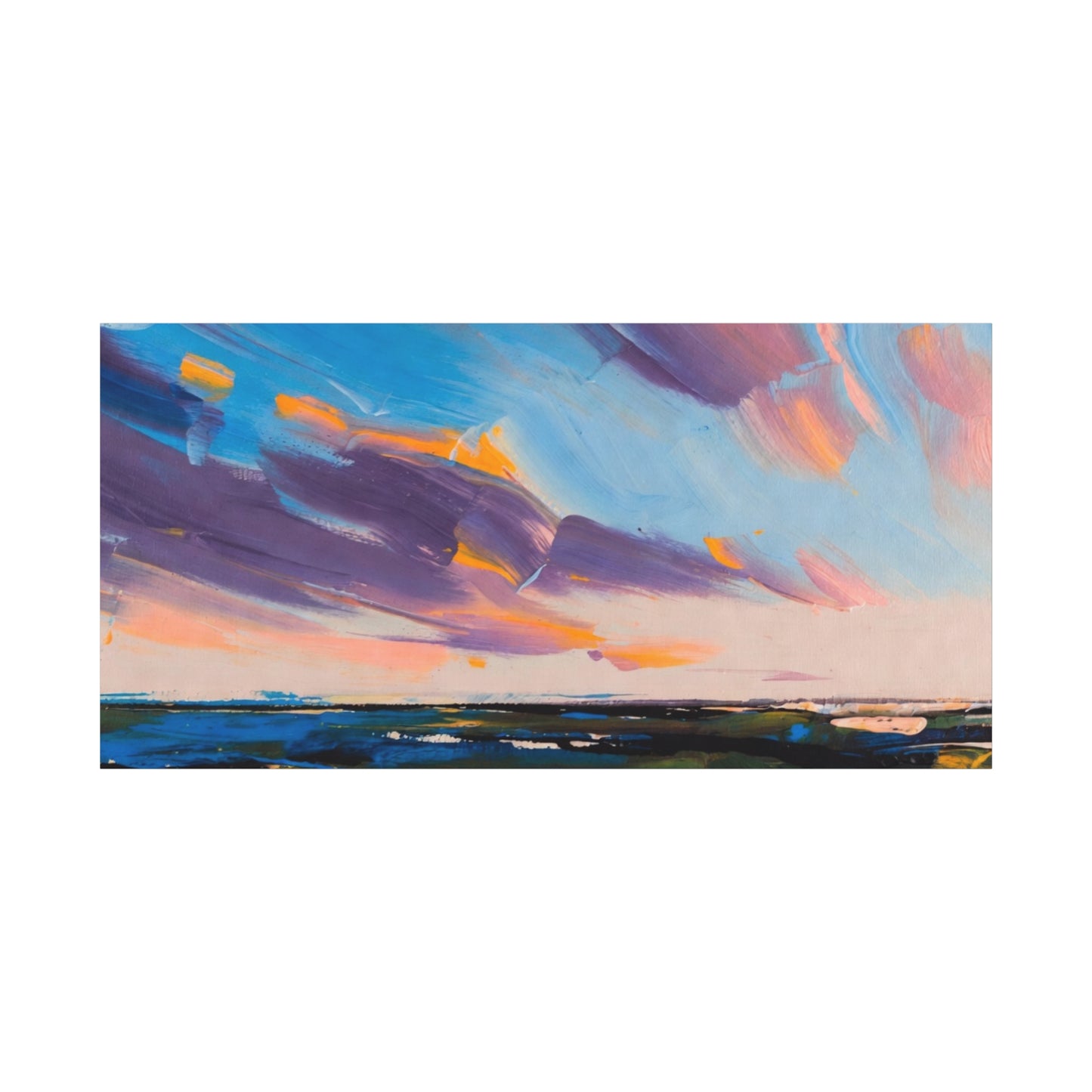 Abstract Coastal Sunset Canvas Print — Matte Stretched Wall Art