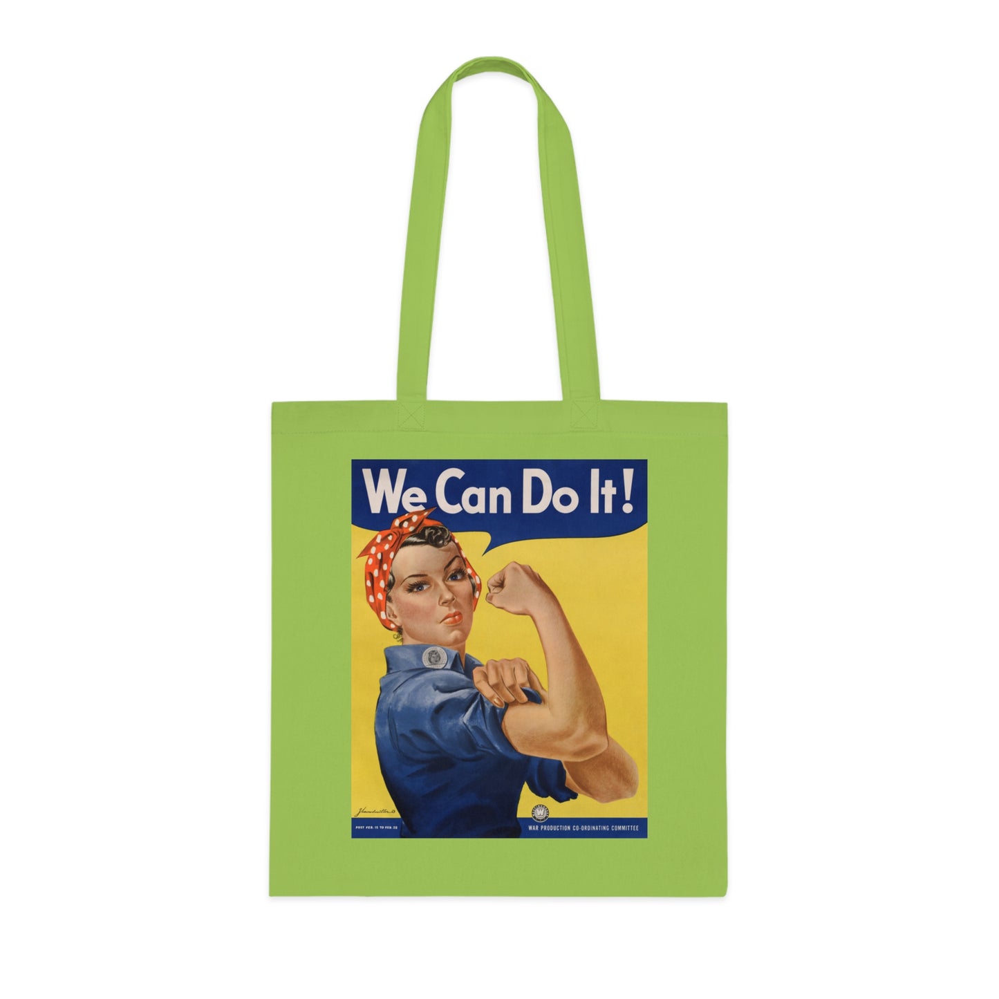 We Can Do It! Rosie the Riveter Cotton Tote — Vintage Feminist Empowerment Shopper