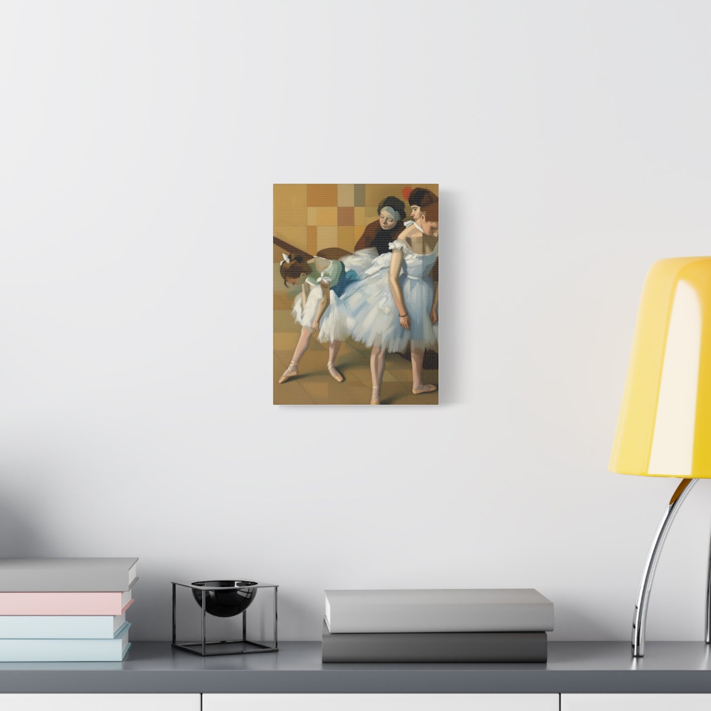 Ballerina Dancers Matte Stretched Canvas Wall Art
