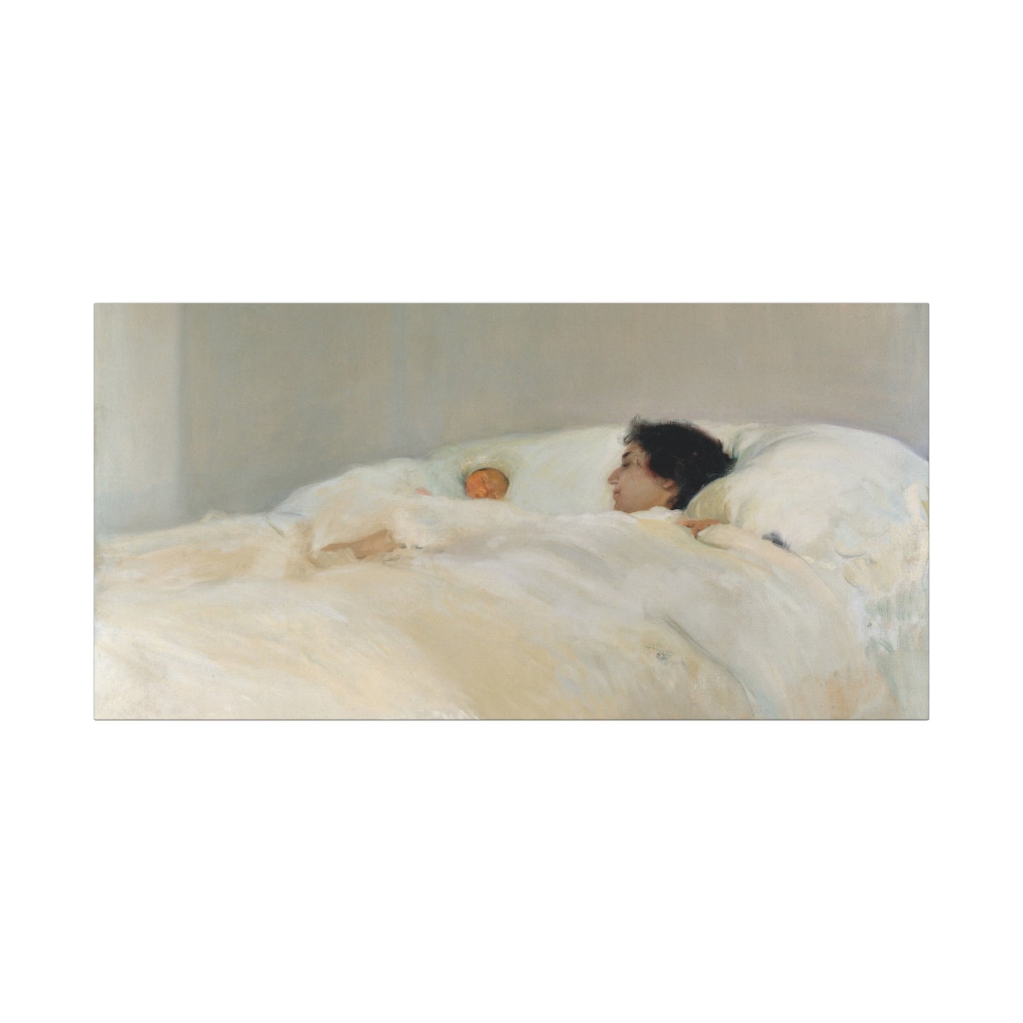 Mother by Joaquin Sorolla y Bastida Art Canvas Print — Serene Nursery Wall Decor
